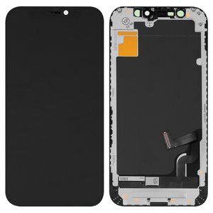 LCD compatible with iPhone 12 mini, black, with frame, AAA, tianma TFT  
