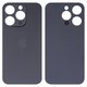 Housing Back Cover compatible with iPhone 15 Pro, (black, no need to remove the camera glass, HC, big hole)