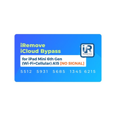 iRemove iCloud Bypass for iPad Mini 6th Gen Wi Fi+Cellular  A15 [NO SIGNAL]