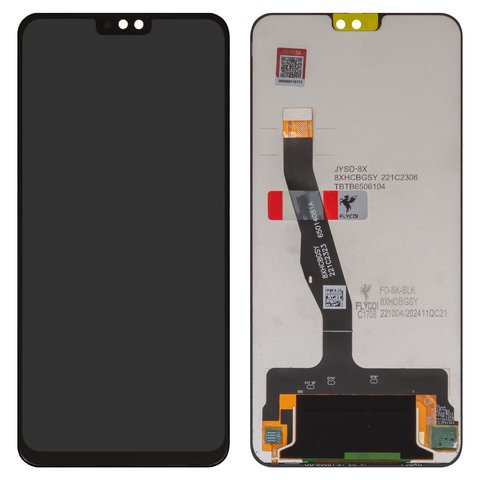 LCD compatible with Huawei Honor 8X, Honor View 10 Lite, black, without frame, FLYCDI, JSN L11 JSN L21 JSN L22 JSN L23 JSN L42 JSN AL00 JSN TL00