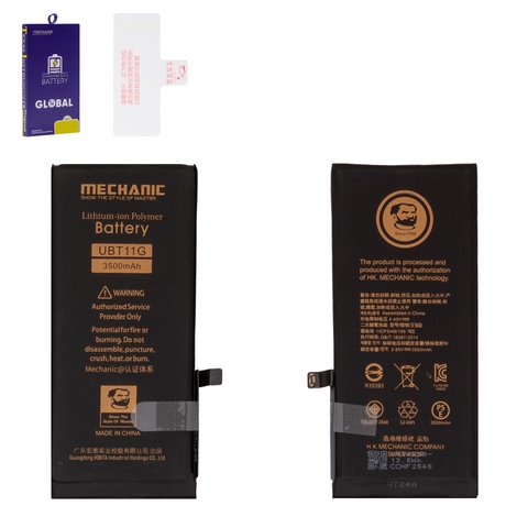 Battery Mechanic compatible with Apple iPhone 11, Li Polymer, 3.83 V , 3500 mAh, High Capacity, original IC