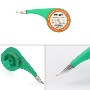 Desoldering Wick RELIFE RL 2520, (W  2.5 mm, L  2 m 