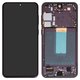 LCD compatible with Samsung S916 Galaxy S23 Plus, (black, with frame, High Copy, (OLED))