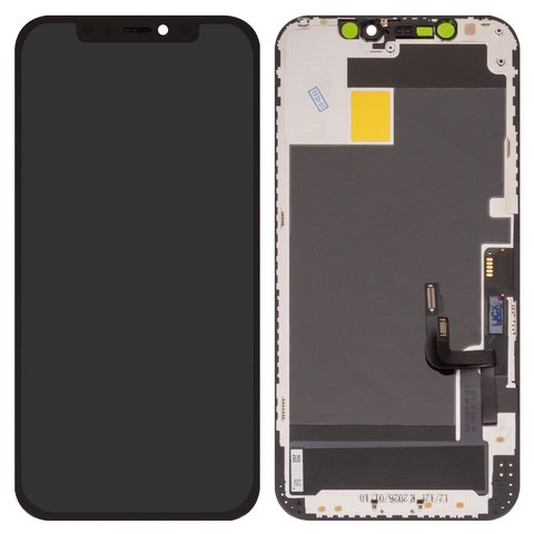 LCD Wextom compatible with iPhone 12, iPhone 12 Pro, black, with frame, HC, without error, OLED  soft, diagnosable 