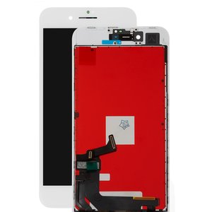 Pantalla LCD puede usarse con iPhone 8 Plus, blanco, con marco, AAA, Tianma