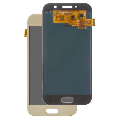 Pantalla LCD puede usarse con Samsung A520 Galaxy A5 2017 , dorado, sin marco, High Copy, OLED