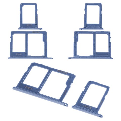 Sujetador de tarjeta SIM puede usarse con Samsung J600F Galaxy J6, J600GZ Galaxy On6, azul, juego de 2 uds., con soporte para MMC