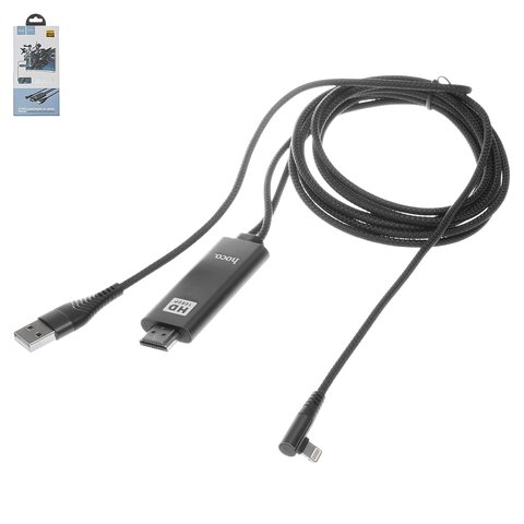 Cable HDMI a lightning Hoco UA14, negro, 200 cm