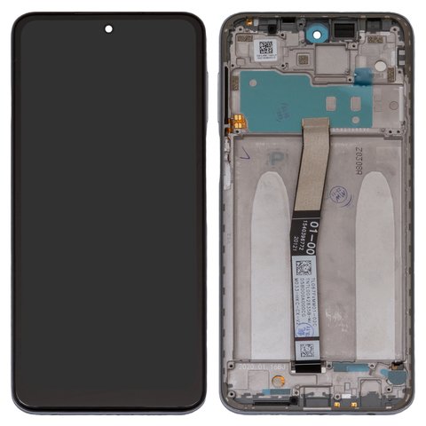Pantalla LCD puede usarse con Xiaomi Redmi Note 9 Pro, Redmi Note 9S, blanco, con marco, Copy, con borde ancho, In Cell, M2003J6B2G, M2003J6A1G