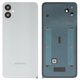 Panel trasero de carcasa puede usarse con Samsung A055 Galaxy A05, blanco, con vidrio de cámara, silver