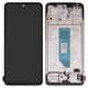 Pantalla LCD puede usarse con Xiaomi Redmi Note 14 4G, negro, con marco, Copy, (TFT), 159.6mm, 24117RN76G, 24117RN76O