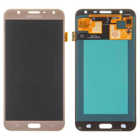 Дисплей для Samsung J701 Galaxy J7 Neo, золотистий, без рамки, High Copy, OLED 