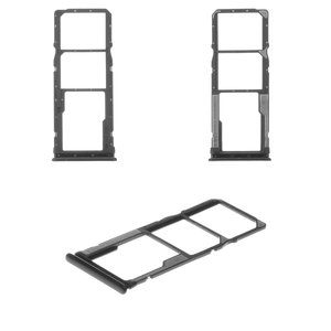 Держатель SIM карты для Xiaomi Redmi Note 8, черный, M1908C3JH, M1908C3JG, M1908C3JI