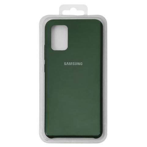 Чехол для Samsung A025F DS Galaxy A02s, черный, зеленый, Original Soft Case, силикон, dark green 63 