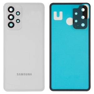 Задняя панель корпуса для Samsung A326 Galaxy A32 5G, белая, со стеклом камеры