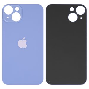 Задня панель корпуса для iPhone 14, синя, не потрібно знімати скло камери, big hole