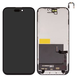 Дисплей для iPhone 15, черный, с рамкой, AAA, TFT , JK