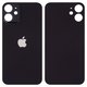 Задняя панель корпуса для iPhone 12 mini, черная, не нужно снимать стекло камеры, Original (PRC), big hole