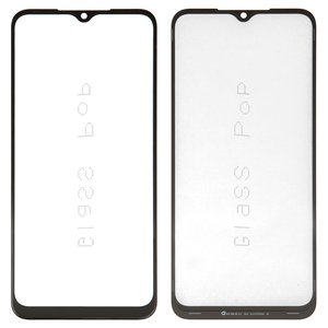 Скло корпуса G+OCA PRO для Tecno Spark 7 KF6n , Spark 7 Go KF6m , з ОСА плівкою, чорне