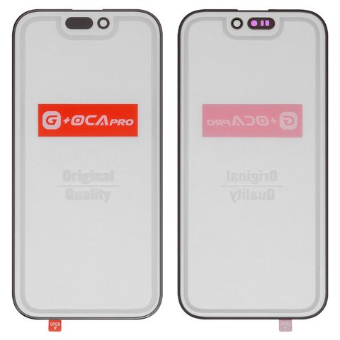 Стекло корпуса G+OCA PRO для iPhone 16 Pro, с OCA пленкой, черное