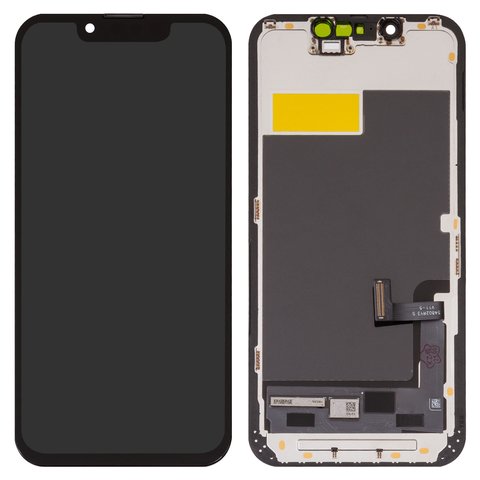 Дисплей для iPhone 13 mini, чорний, з рамкою, Copy, TFT , ZY, LTPS HD+