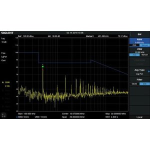 Программное расширение  "фильтр ЭМП и квазипиковый детектор" SIGLENT SSA5000 EMI